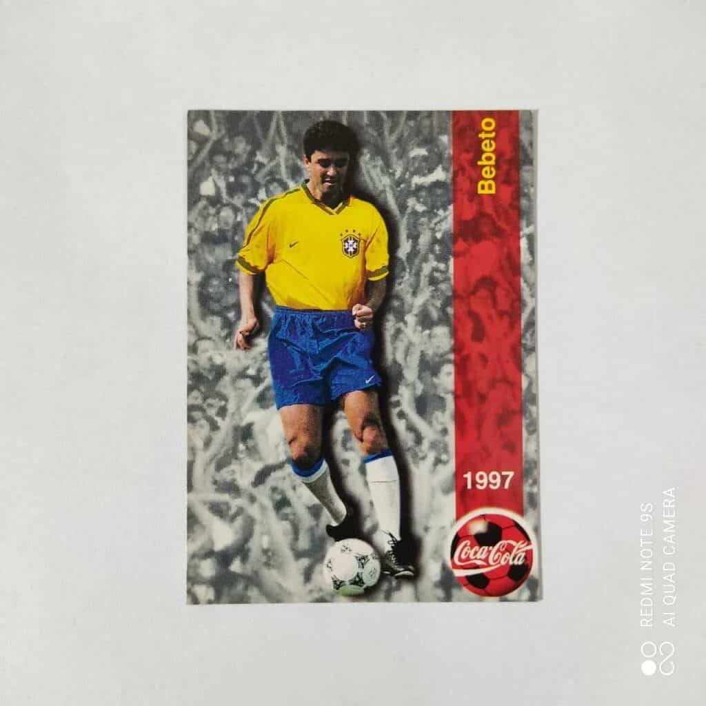 Futcard Coca Cola - Panini - Seleção Brasileira - Copa América 1997 Nº 42 - Bebeto