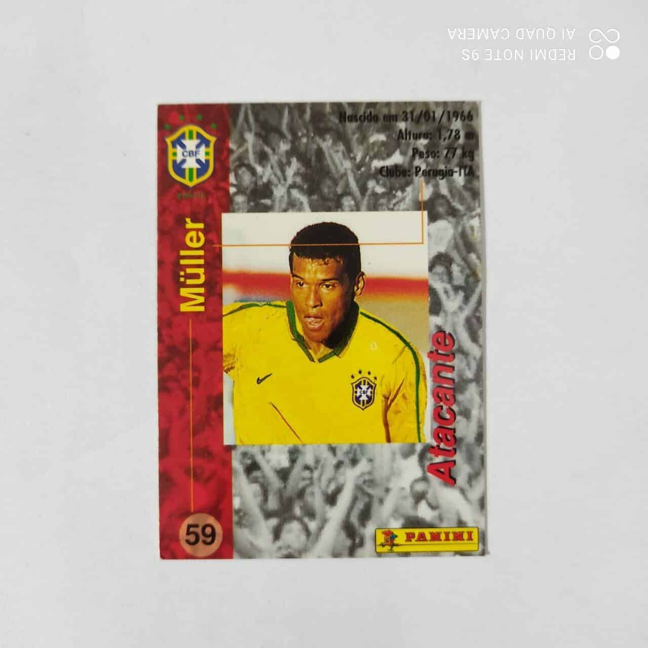 | Casa do Colecionador Futcard Coca Cola - Panini - Seleção Brasileira - Copa América 1997 Nº 59