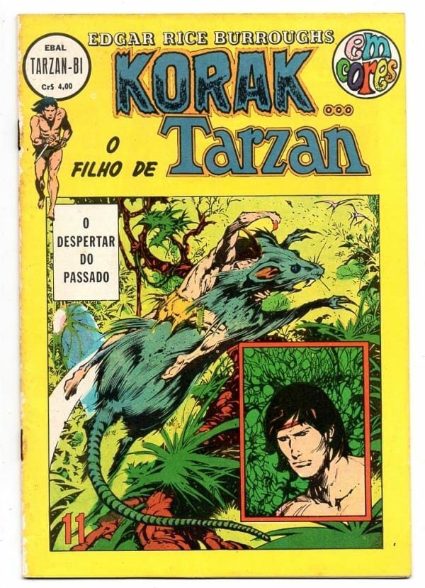 | Casa do Colecionador Hq Gibi Korak O Filho de Tarzan Em Cores - N° 11 - Ebal - Editora Brasil America - 1974