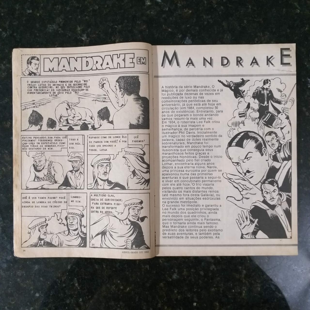| Casa do Colecionador Mandrake Nº 01 (Editora Rio Gráfica - RGE) Abril Maio 1953 - Reedição Oficial (HQ)