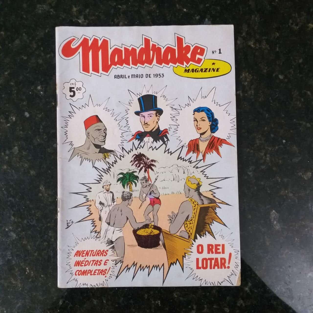 Mandrake Nº 01 (Editora Rio Gráfica - RGE) Abril Maio 1953 - Reedição Oficial (HQ)