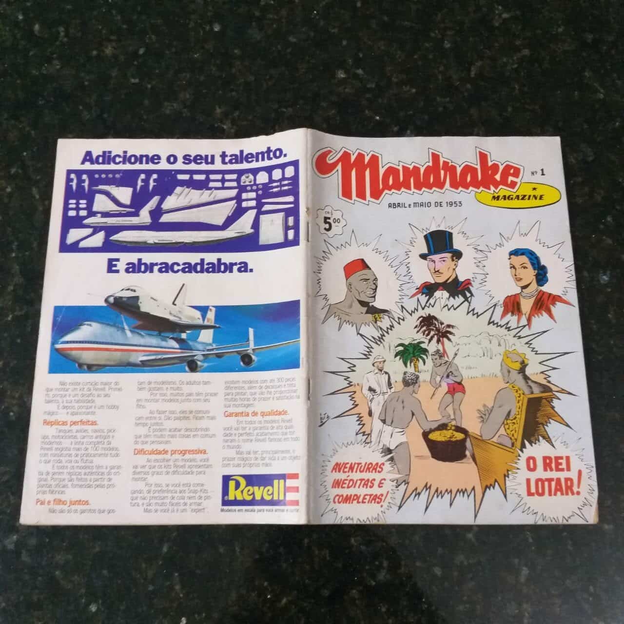 | Casa do Colecionador Mandrake Nº 01 (Editora Rio Gráfica - RGE) Abril Maio 1953 - Reedição Oficial (HQ)