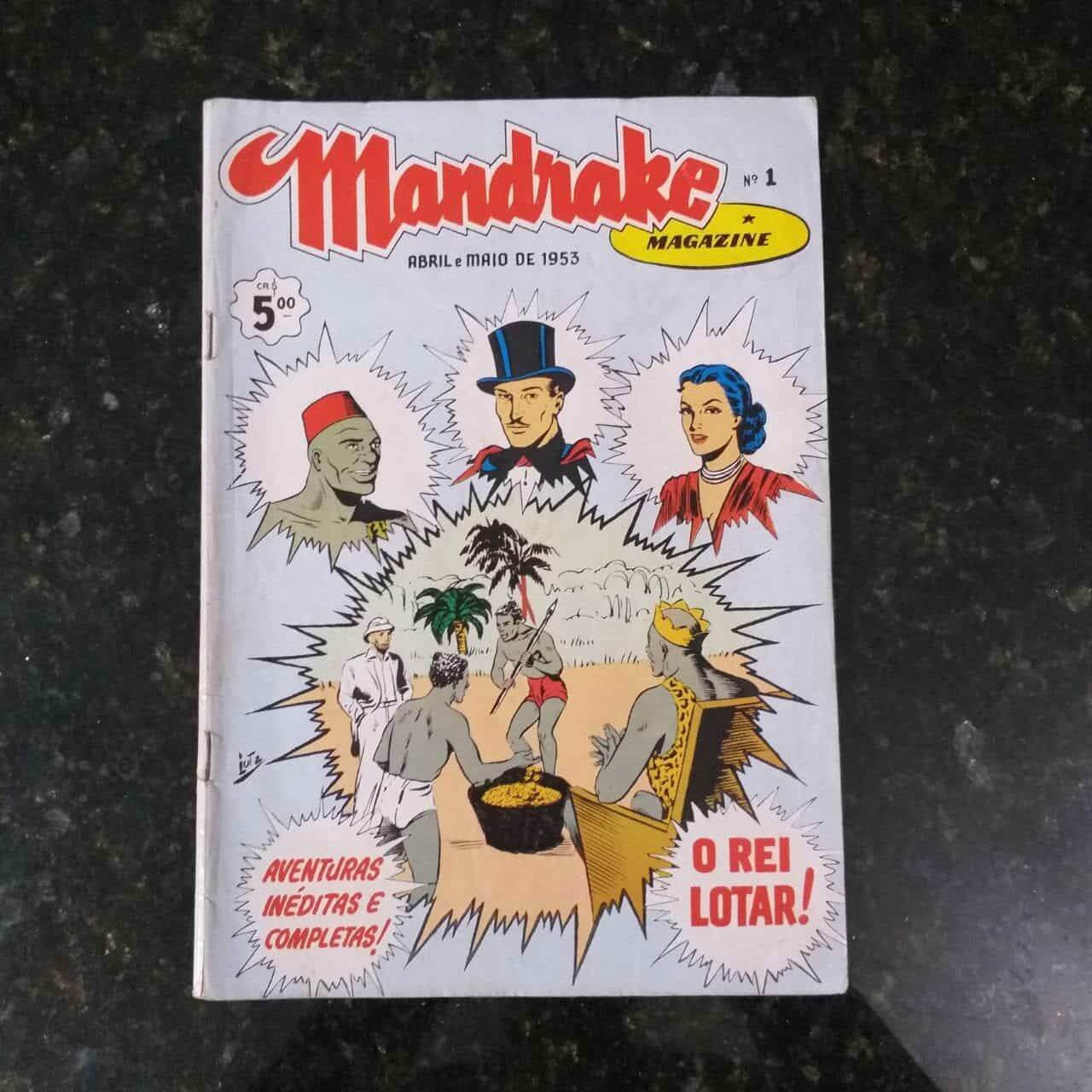 Mandrake Nº 01 (Editora Rio Gráfica - RGE) Abril Maio 1953 - Reedição Oficial (HQ)