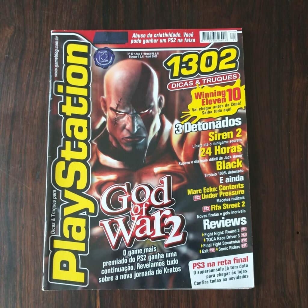 Playstation Ano 8 Nº 87 - Capa God of War 2 - Abril 2006 (Revista)