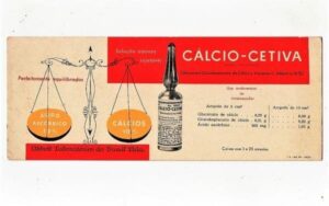 Propaganda Antiga - Mata Borrao - Memorabilia Industria Farmaceutica - Calcio Cetiva - Laboratorios Abbott - Anos 50