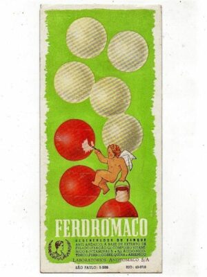 Propaganda Antiga - Mata Borrao - Memorabilia Industria Farmaceutica - Ferdromaco - Laboratorios Andromaco - Anos 50