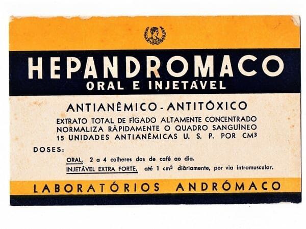 | Casa do Colecionador Propaganda Antiga - Mata Borrao - Memorabilia Industria Farmaceutica - Hepandromaco - Laboratorios Andromaco - Anos 50