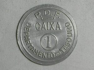 Rara Ficha Da Caixa Deposito do Tesouro Nº 1- 399 - Pdf / Tam. 41 Mm