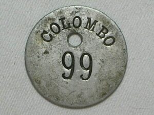 Raríssima ficha da Confeitaria Colombo do Rio de Janeiro, nº 99 / Unifacial