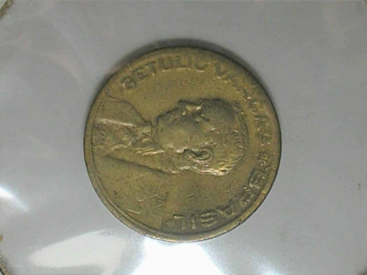 | Casa do Colecionador Reverso Horizontal) 10 Centavos - 1944 ... Bz/all - Getúlio Vargas