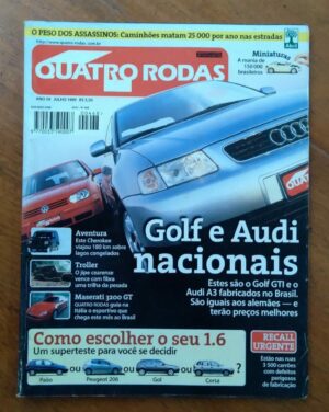 Revista Abril Quatro Rodas 468 1999 / Golf e Audi Nacionais