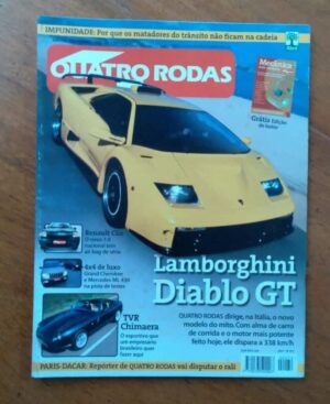 Revista Abril Quatro Rodas 472 1999 / Lamborghini Diablo GT Renault Clio