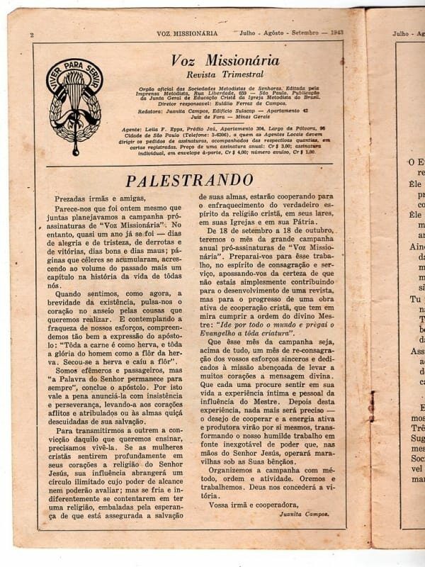 | Casa do Colecionador Revista Voz Missionária - Igreja Metodista - Ano 14 - 3 Número de 1943