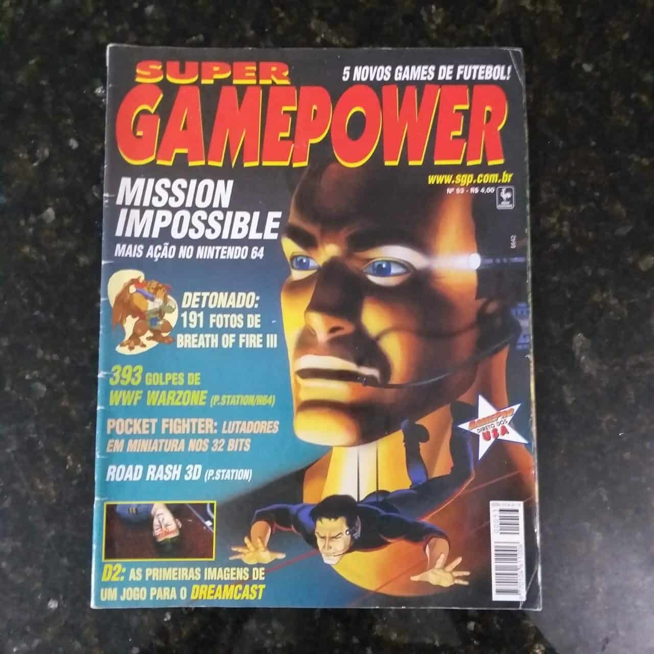 Super Game Power Nº 53 - Capa Mission Impossible - Agosto 1998 (Revista)