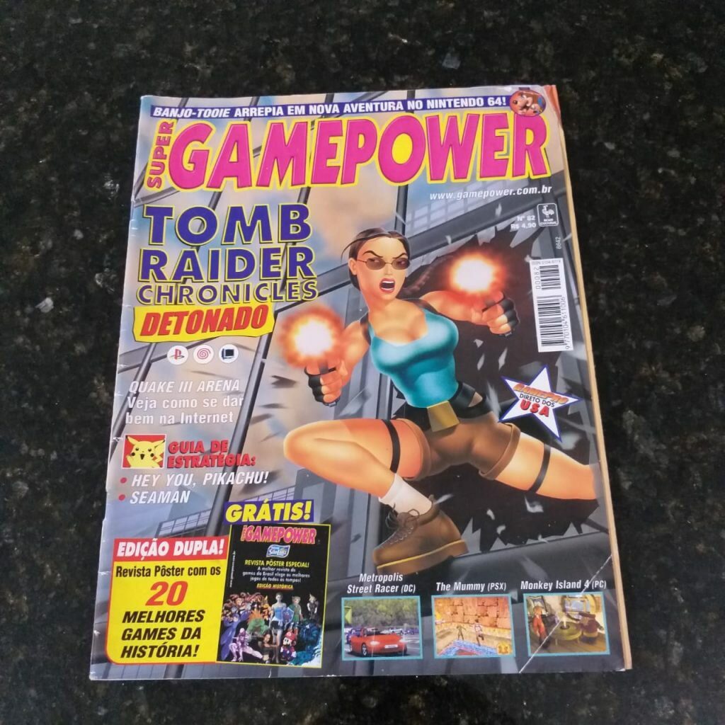 | Casa do Colecionador Super Game Power Nº 82 - Capa Tomb Raider Chronicles - Janeiro 2001 (Revista)