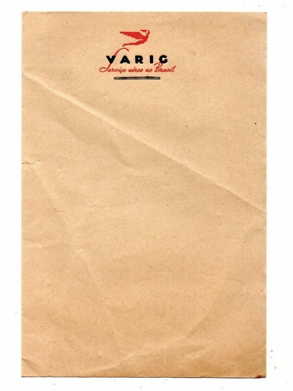 | Casa do Colecionador Varig - Papel De Carta Aérea - Anos 50 - Aviação