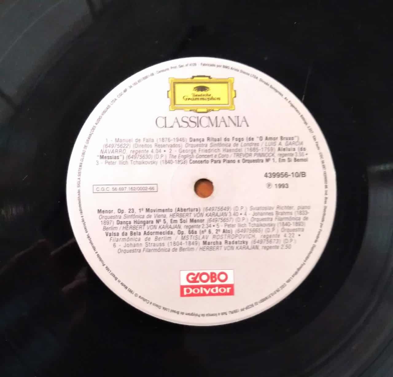 | Casa do Colecionador Vinil LP Globo Polydor 1993 / Classic Mania asucessos
