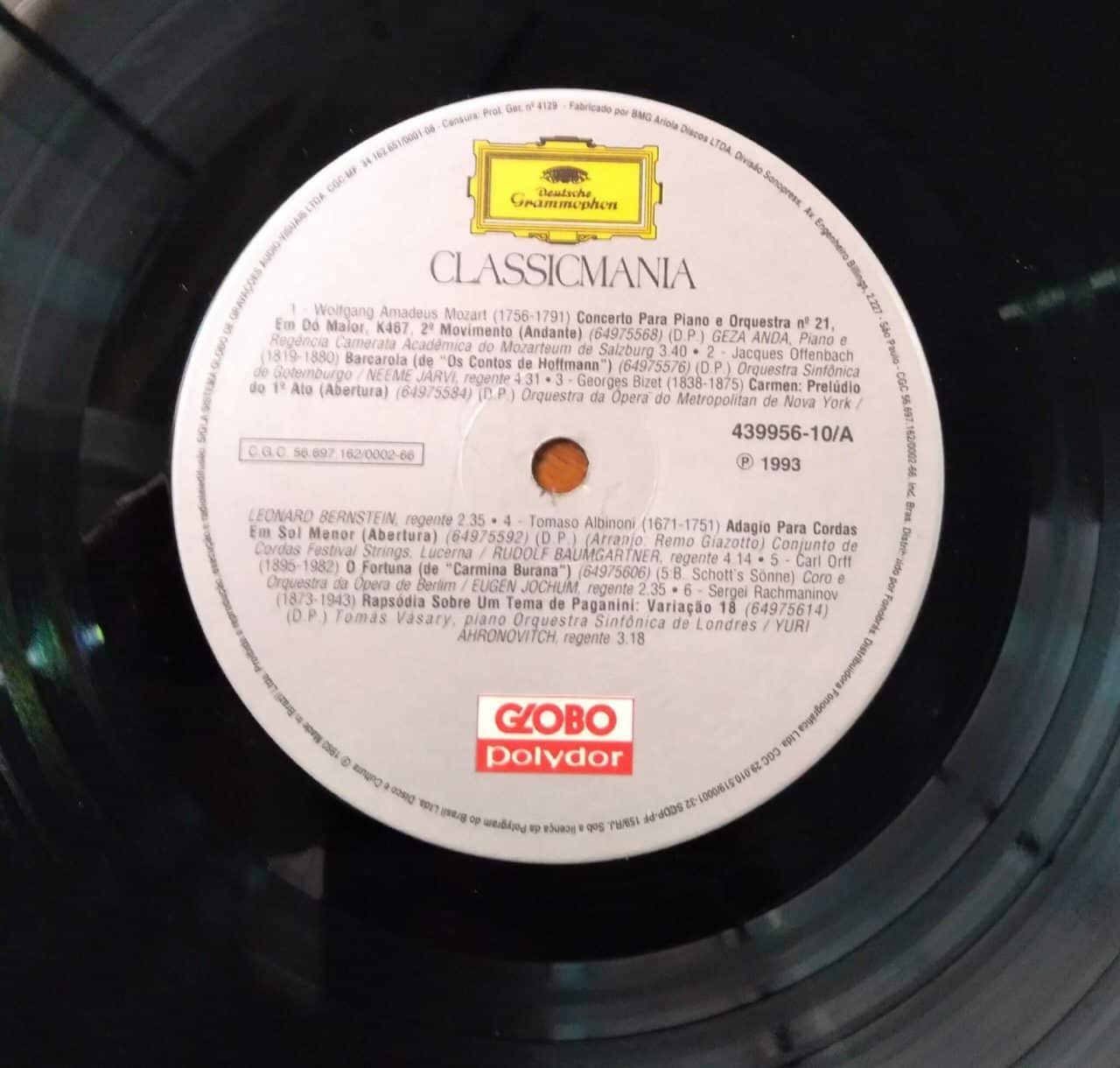 | Casa do Colecionador Vinil LP Globo Polydor 1993 / Classic Mania asucessos