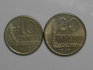 0,10 / 0,20 Centavos - 1967 - Sob/Fc