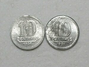 10 Centavos - 1956/1957 / Data escassa / Soberba / m50