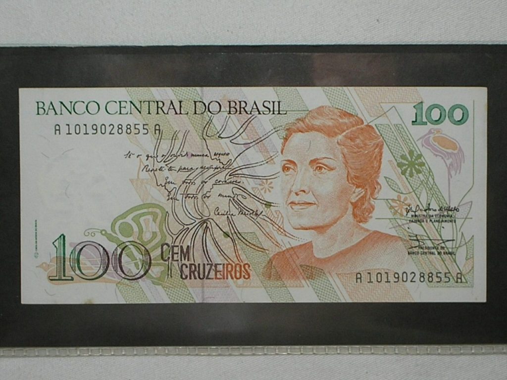 | Casa do Colecionador 100 Cruzeiros C-214 / Flor De Estampa / 28855