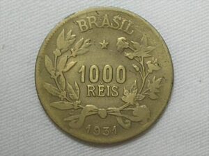 1.000 Réis - 1931 - mulher sentada / data dificil