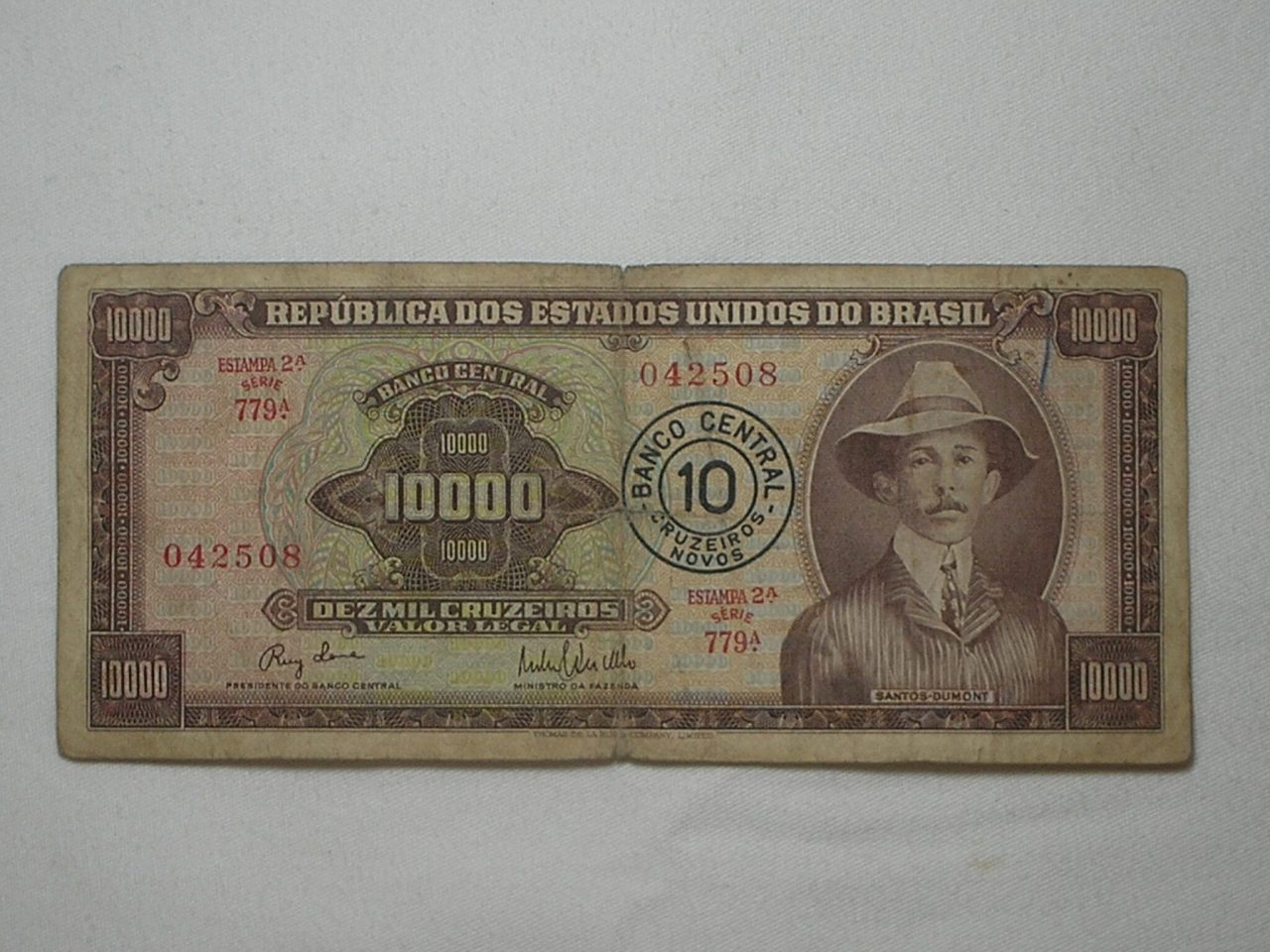 | Casa do Colecionador 10.000 Cruzeiros C-127 / Sts. Dumont / 042508