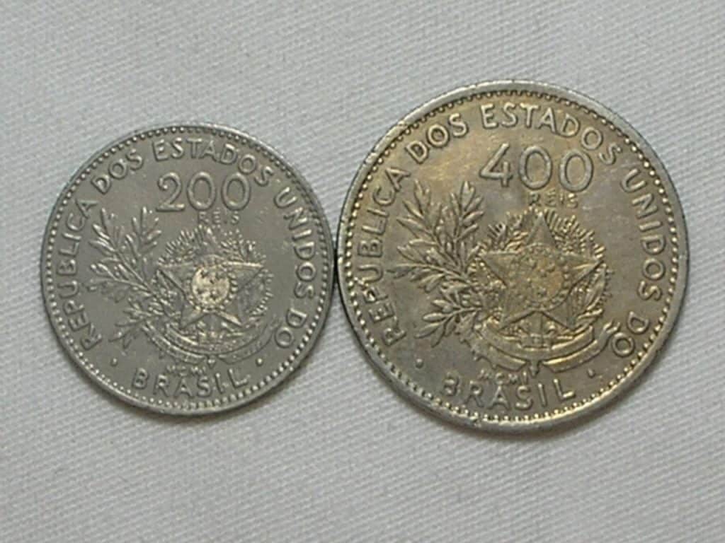 200 e 400 Rs. 1901 - nickel - mbc/sob - bonitas