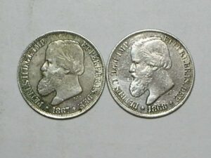 200 Réis - 1867 / 1868 - Prata - Império P.II