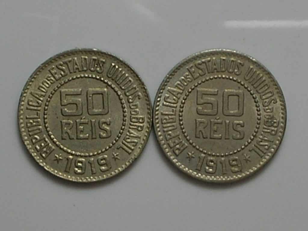 50 Rs. - 1919 - soberba - duas meodas