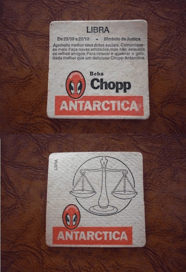 | Casa do Colecionador BOLACHA DE CHOPP ANTÁRTICA SIGNOS LIBRA .