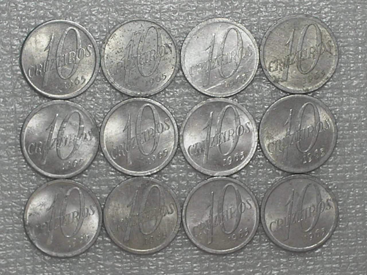 | Casa do Colecionador Brasil - 12 Peças De 10 Cruzeiros - 1965 = Mapa