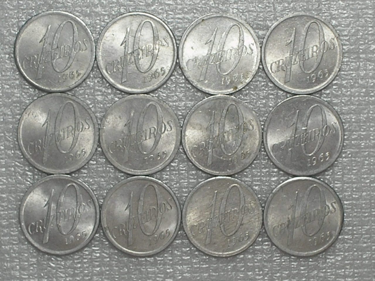 | Casa do Colecionador Brasil - 12 Peças De 10 Cruzeiros - 1965 = Mapa