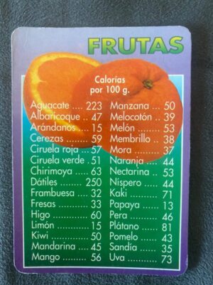 Calendário de Bolso (Tema Alimentos) Ano 1998