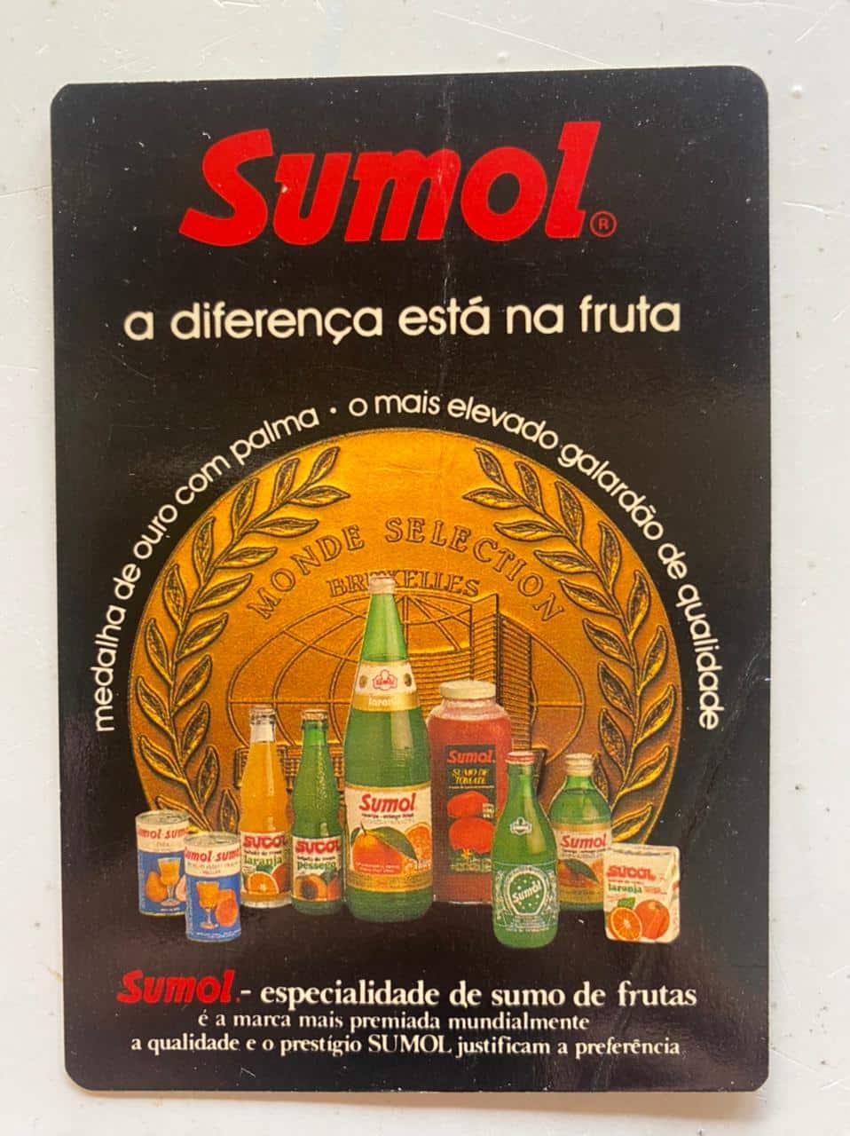 | Casa do Colecionador Calendário de Bolso (Tema Bebidas) Ano 1986