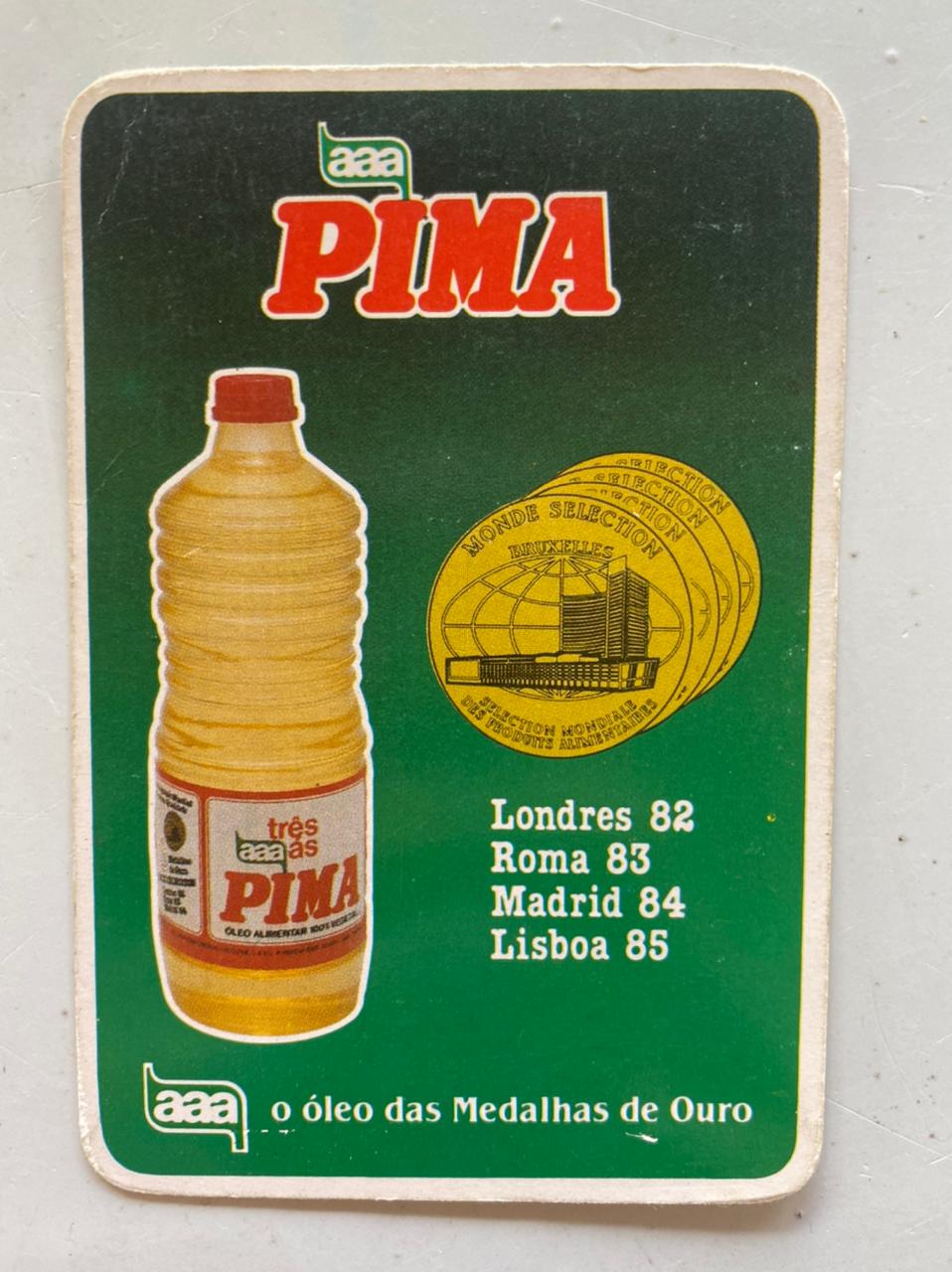 | Casa do Colecionador Calendário de Bolso (Tema Bebidas) Ano 1986