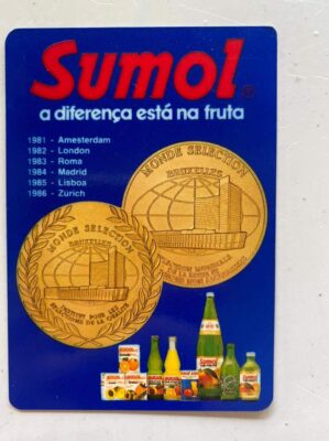 Calendário de Bolso (Tema Bebidas) Ano 1987