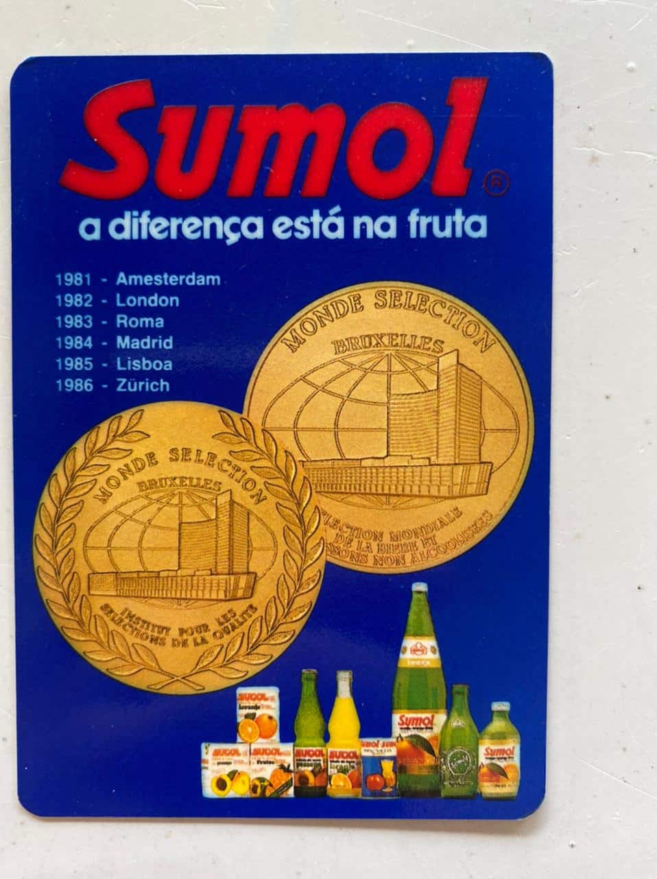 | Casa do Colecionador Calendário de Bolso (Tema Bebidas) Ano 1987