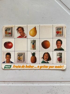 Calendário de Bolso (Tema Bebidas) Ano 1989