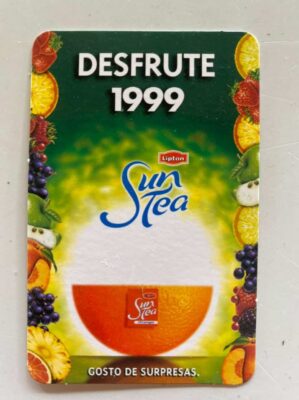 Calendário de Bolso (Tema Bebidas) Ano 1999