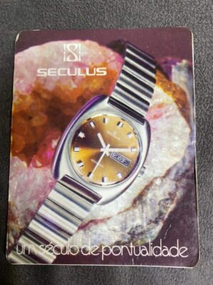 Calendário de Bolso (Tema Relógio) Ano 1974