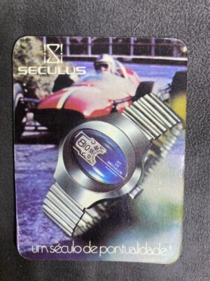 Calendário de Bolso (Tema Relógio) Ano 1975