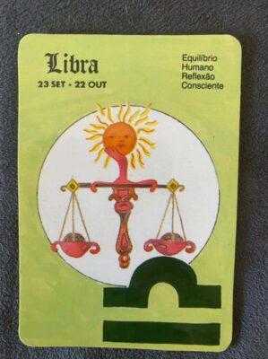 Calendário de Bolso (Tema Signo) Libra - Ano 1996