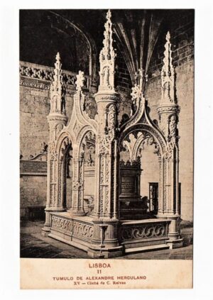 Cartao Postal Antigo - Portugal - Lisboa - Tumulo de Alexandre Herculano - Anos 1910