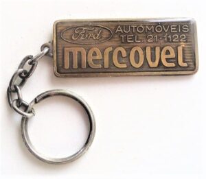 Chaveiro Antigo Metal - Concessionária Ford Mercovel - Presidente Prudente ( SP ) - Anos 70
