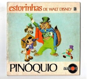 Disco Compacto - Vinil - Estorinhas de Walt Disney - Pinoquio - Anos 70