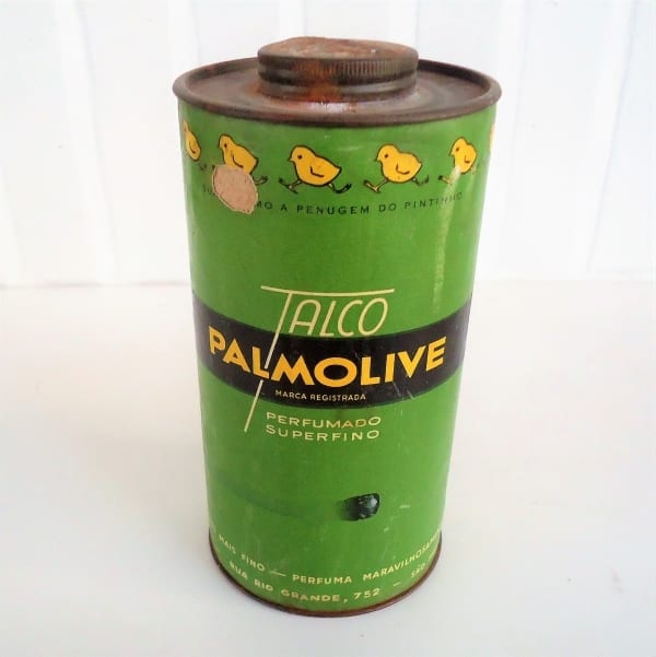 Embalagem Antiga Lata Talco Palmolive - Anos 60