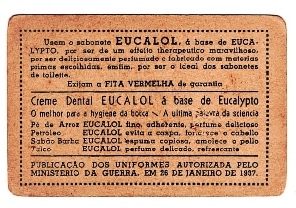 | Casa do Colecionador Estampas Eucalol - Uniformes do Brasil - Império - Série 100 - Estampa 5 - Anos 30 / 40 - 1° Emissão