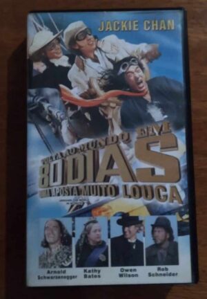 Fita VHS Jackie Chan Volta ao Mundo 80 dias aposta muito louca.