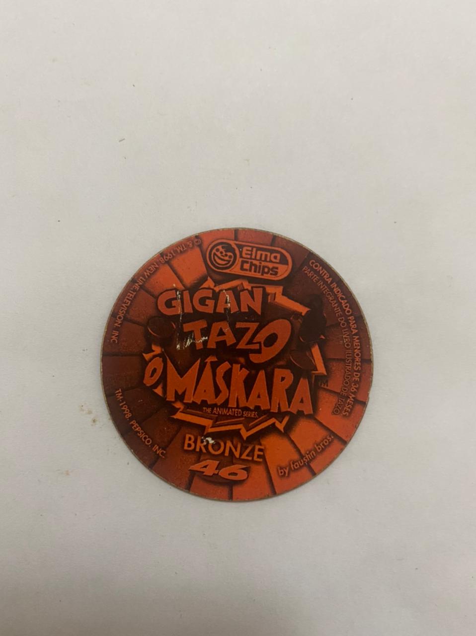 | Casa do Colecionador Gigan Tazo Bronze - O Máskara N° 46 (Elma Chips) 1998